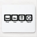 Sleep Swim Eat Repeat mousepads