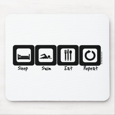 Sleep Swim Eat Repeat Mouse Mats by Mall4MyLife