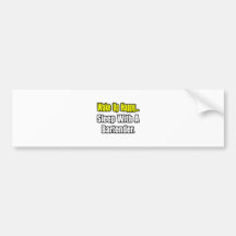 Sleep With a Bartender Bumper Sticker