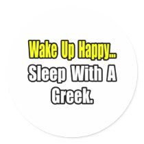 Sleep With a Greek Stickers