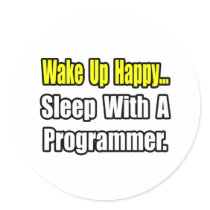 Sleep With a Programmer stickers by Programmer_Shirts Sleep With a Programmer stickers