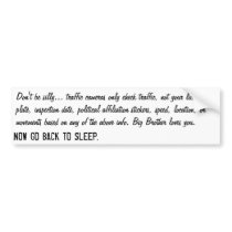 sleeper 2 - traffic cameras bumper stickers