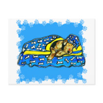Sleeping Airedale Post Cards