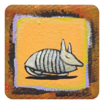Sleeping armadillo stickers fun cute original art