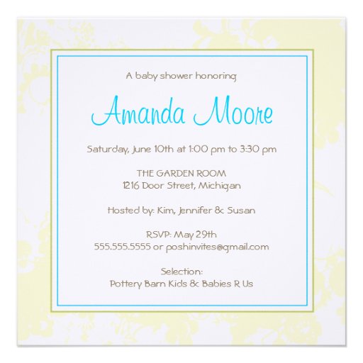 Sleeping Baby - Baby Shower Invitation