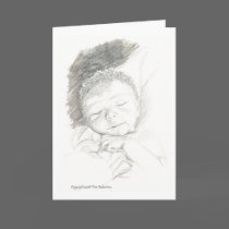 Sleeping Baby Birth Announcements cards