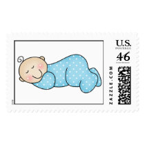 Sleeping Baby Boy Stamps