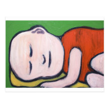 Sleeping Baby Buddha ( Buddhism pop art ) Post Card