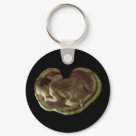 round_keychain - This enchanting sleeping newborn baby fairy  on a mushroom makes a charming keychain! This infant fairy keychain also makes a magical gift!