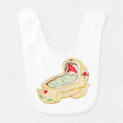 Sleeping Baby Gnome baby bib