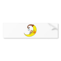 Sleeping baby on the moon bumper sticker