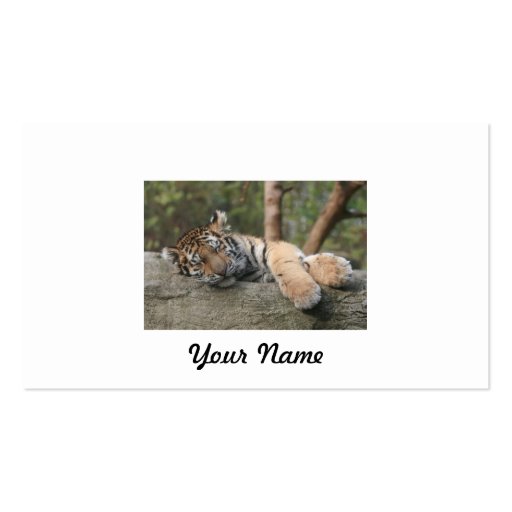 Sleeping Baby Tiger Business Card (back side)