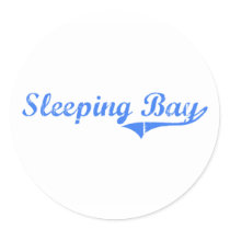 Sleeping Bay Michigan Classic Design Round Sticker
