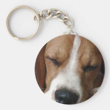 Sleeping Beagle Keychain