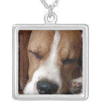 Sleeping Beagle Necklace