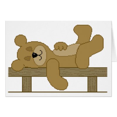 Sleeping Bear Cards by fstasu. This cute teddy bear was so tired he just had 