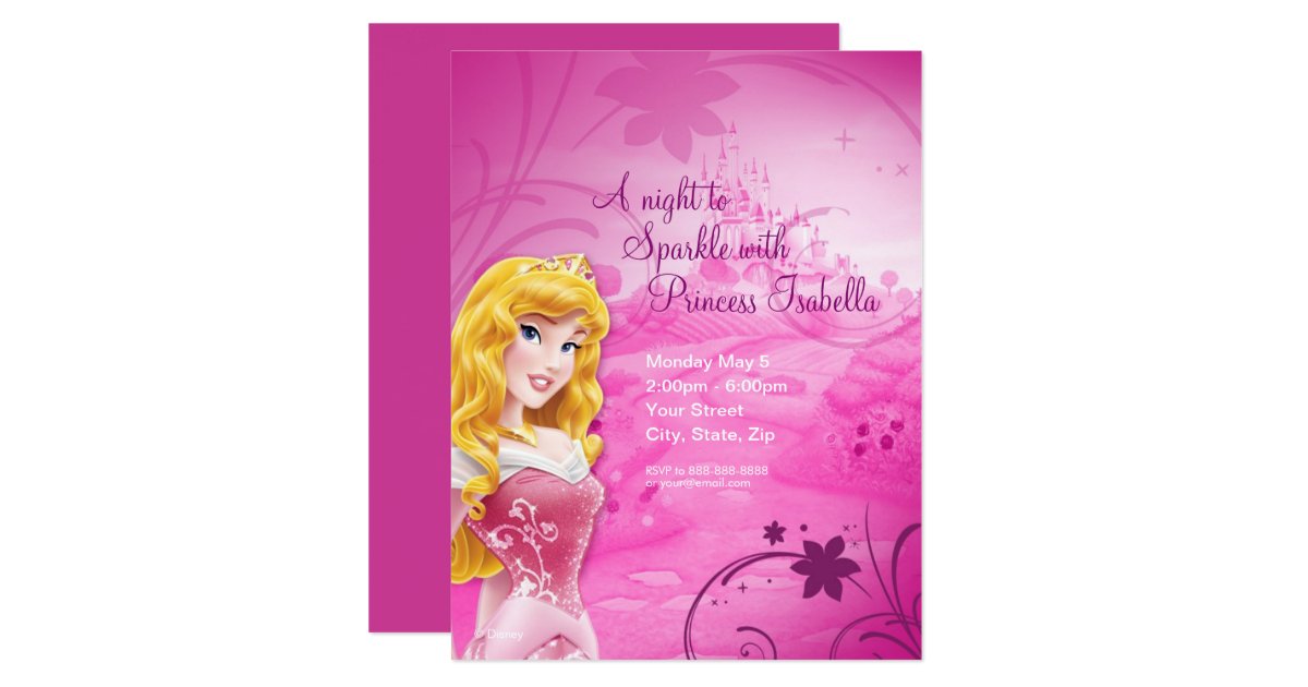 Sleeping Beauty Birthday Invitation | Zazzle