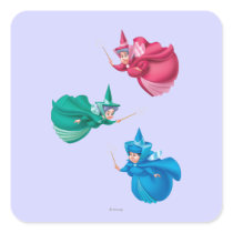 Sleeping Beauty Fairies Square Sticker