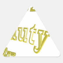 Sleeping Beauty ZZZ gold 3DD nice Triangle Sticker