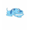 Sleeping blue dog T-Shirt by Celonia Sleeping blue dog T-Shirt
