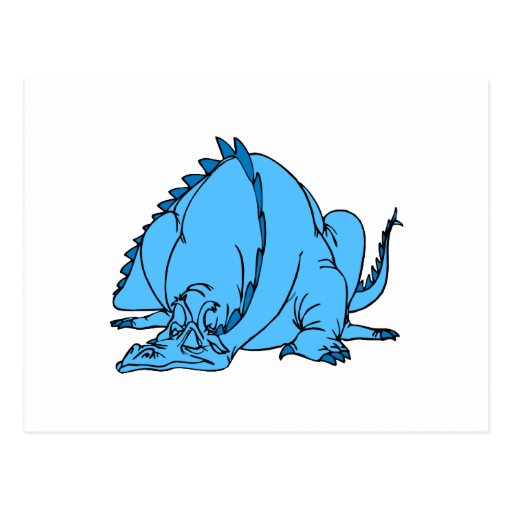 Sleeping Blue Dragon Post Card