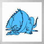 Sleeping Blue Dragon posters