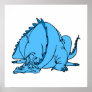 Sleeping Blue Dragon Poster