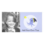 Sleeping Blue Octopus Custom Photo Card