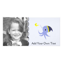 Sleeping Blue Octopus Photo Greeting Card
