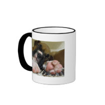 Sleeping Boxer puppy mug