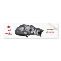 sleeping cat car sticker bumper sticker