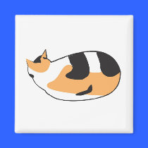 Sleeping cat magnets
