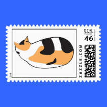 Sleeping cat postage