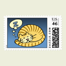 Sleeping Cat stamps