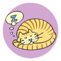 Sleeping Cat stickers by gnurf Sleeping Cat stickers