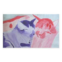 Sleeping Cats Sticker 003 (Rectangle)