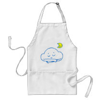 Sleeping Cloud Doodle Art Apron aprons