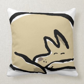 sleeping dog throw pillow