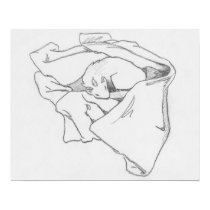 "Sleeping Dragon" Ferret Drawing Poster posters