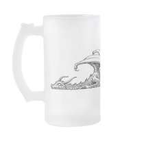 Sleeping Dragon Frosted Glass Mug