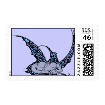 Sleeping Dragonette (Blue) Postage Stamps