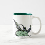 Sleeping Dragonette (Green) Mugs