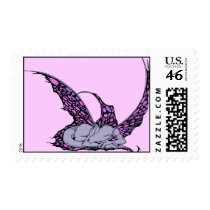 Sleeping Dragonette (Purple) Postage Stamps