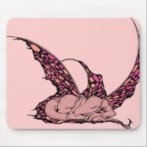 Sleeping Dragonette (Red) Mousepad