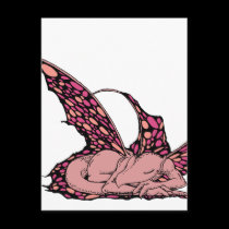 Sleeping Dragonette (Red) Postcard postcards