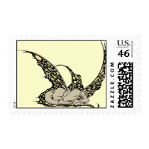 Sleeping Dragonette (Yellow) Postage Stamps
