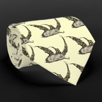 Sleeping Dragonette (Yellow) Tie ties