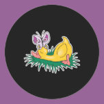 sleeping duck with butterfly