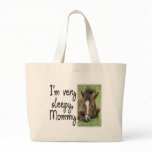 Sleeping Foal - I'm Very Sleepy Mommy Canvas Bags