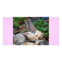 Sleeping Garden Fairy Photo Greeting Card